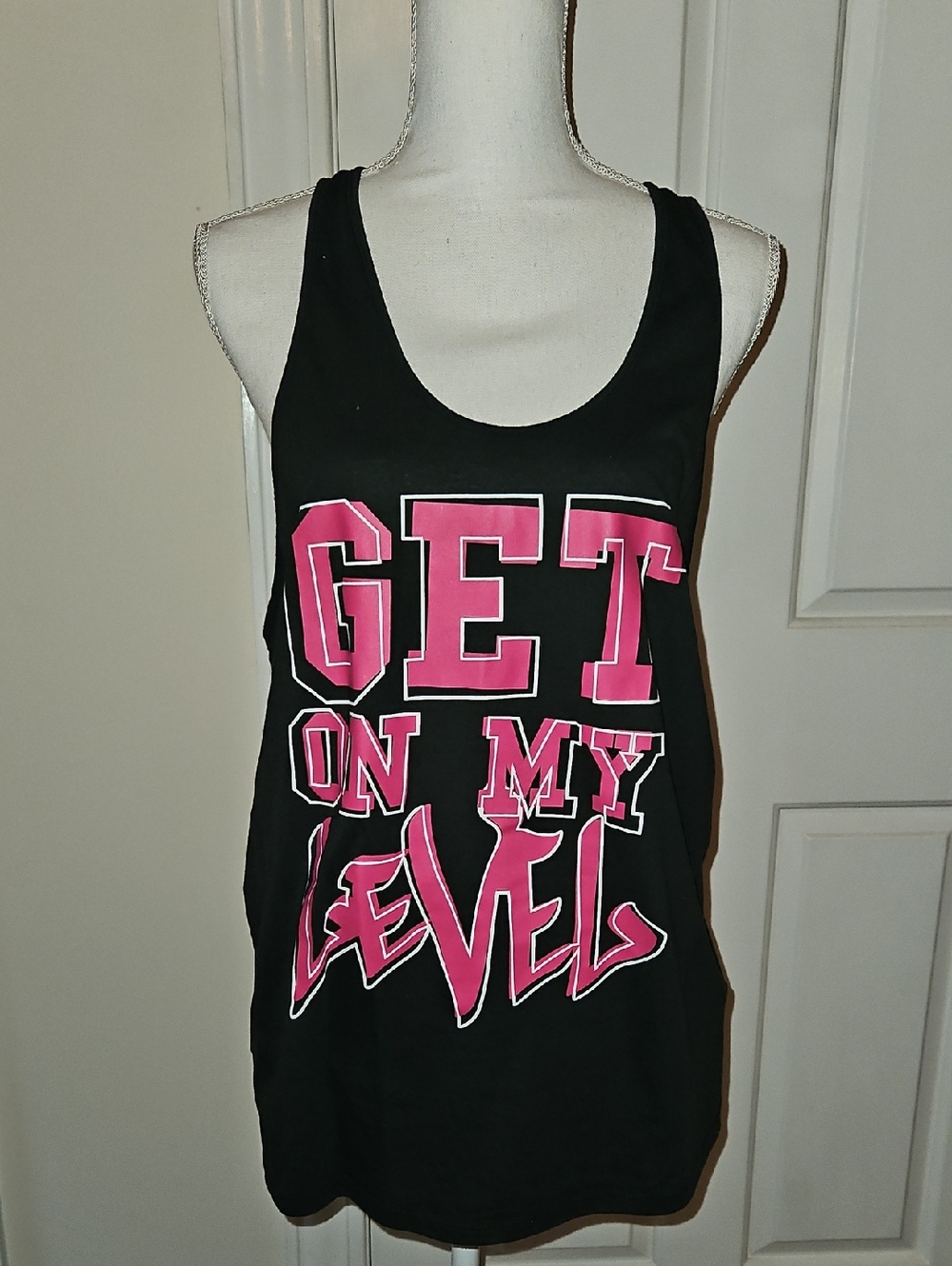 Zumba Step Instructor Black Tank Top with Pink Accent